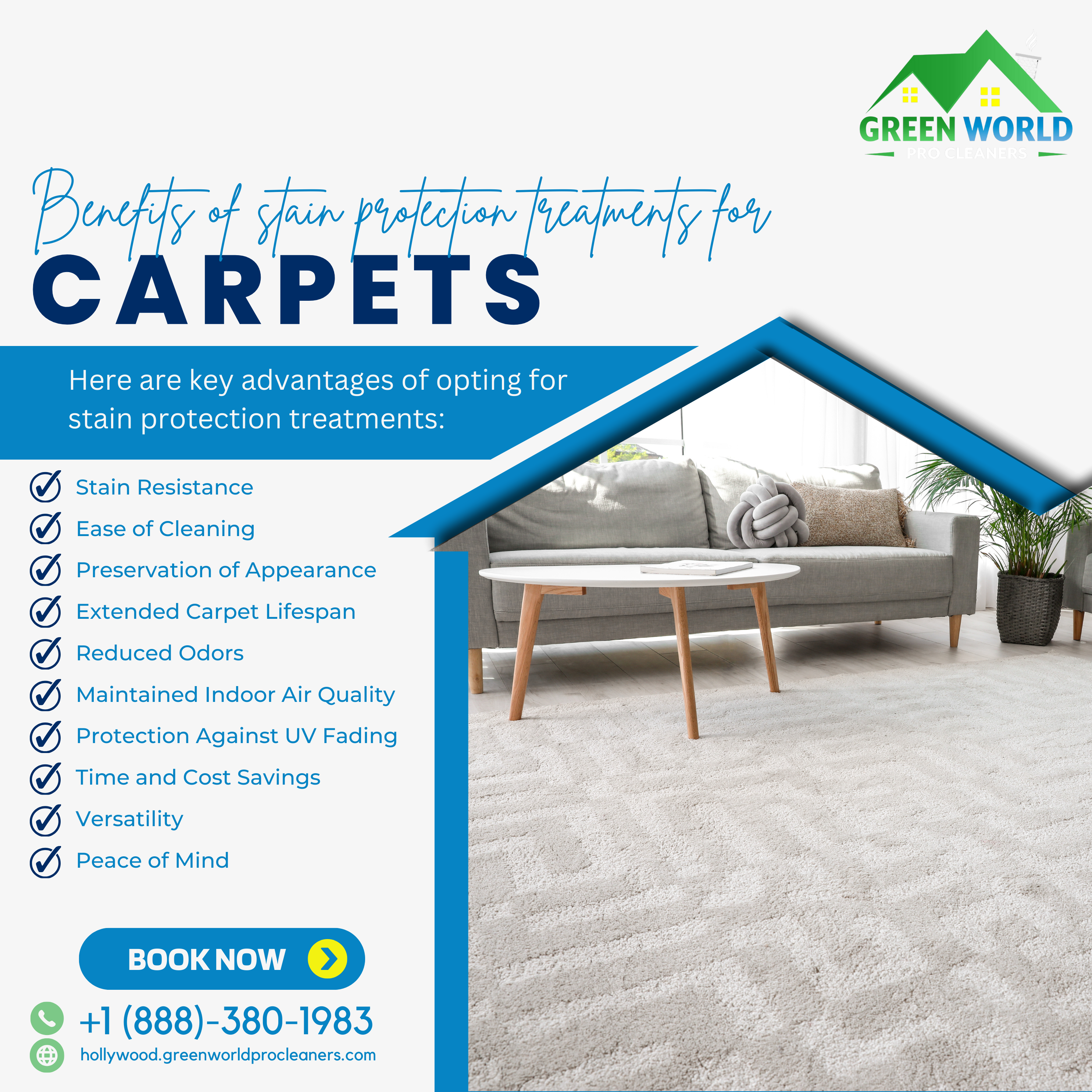 Read more about the article Investing in stain protection treatments for carpets can offer several significant benefits, enhancing the longevity and appearance of your flooring.